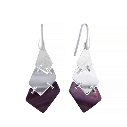 Серьги из серебра с эмалью