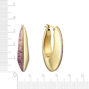 Серьги из серебра с эмалью, золочением