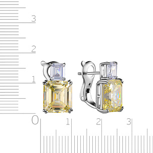 Серьги из серебра с цирконием