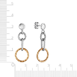 Серьги из серебра с золочением