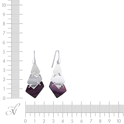 Серьги из серебра с эмалью