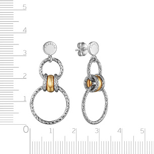 Серьги из серебра с золочением