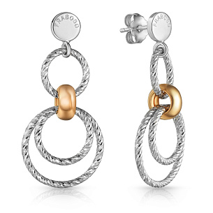 Серьги из серебра с золочением