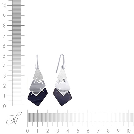 Серьги из серебра с эмалью