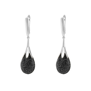 Серьги с английским замком из серебра