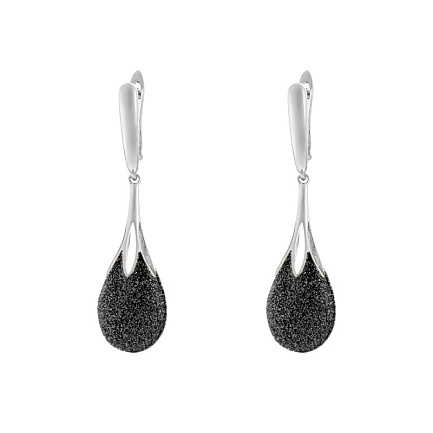 Серьги с английским замком из серебра
