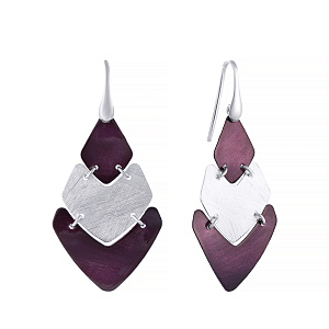 Серьги из серебра с эмалью