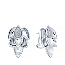 Серьги из серебра с фианитом