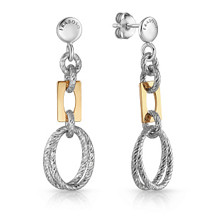 Серьги из серебра с золочением