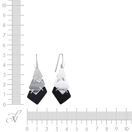 Серьги из серебра с эмалью