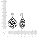 Серьги из серебра с фианитом