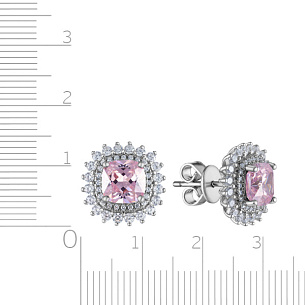 Серьги из серебра с цирконием