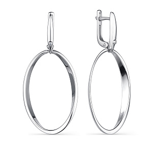 Серьги из серебра с бриллиантами