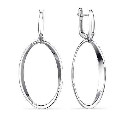 Серьги из серебра с бриллиантами