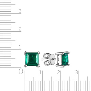 Серьги из серебра с цирконием