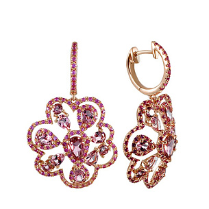 Серьги из красного золота