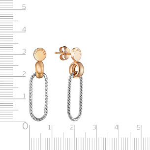 Серьги из серебра с золочением