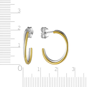Серьги из серебра с золочением