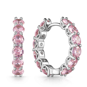 Серьги из серебра с цирконием