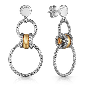 Серьги из серебра с золочением