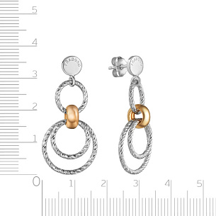 Серьги из серебра с золочением