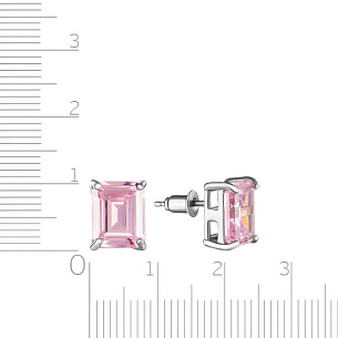 Серьги из серебра с цирконием