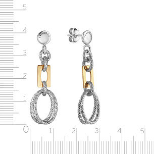 Серьги из серебра с золочением