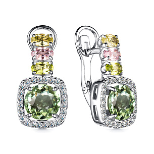 Серьги с английским замком из серебра