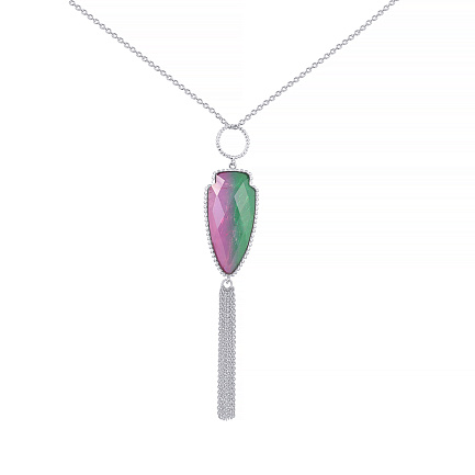 Колье из серебра с фианитом