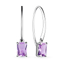Серьги из серебра с аметистами