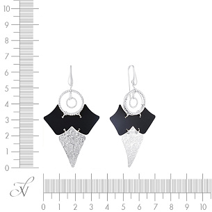 Серьги из серебра с эмалью
