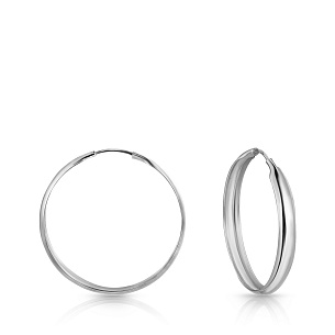 Серьги-конго из белого золота