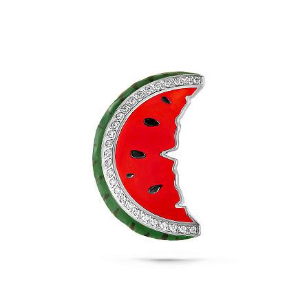 Подвеска из серебра с фианитами