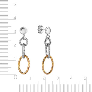 Серьги из серебра с золочением